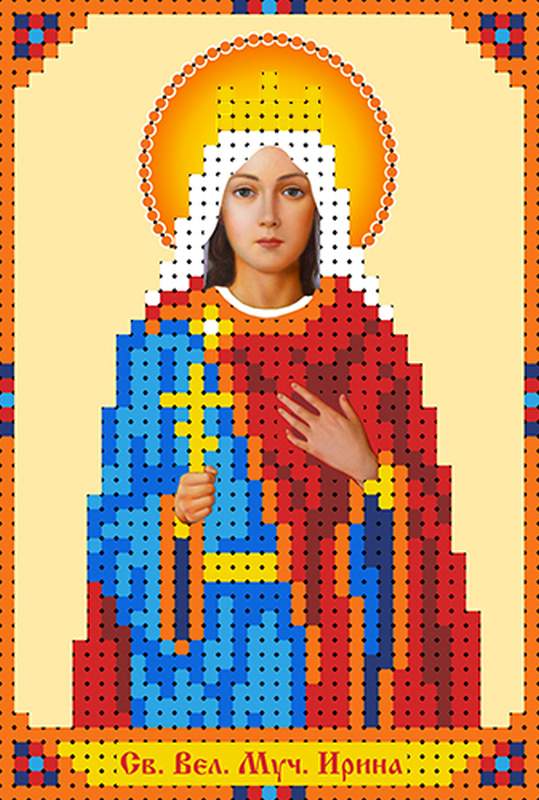 Св.Ирина - Основа на габардине для вышивки бисером и крестом